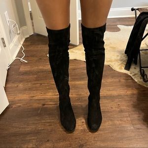 Black Thigh High Boots